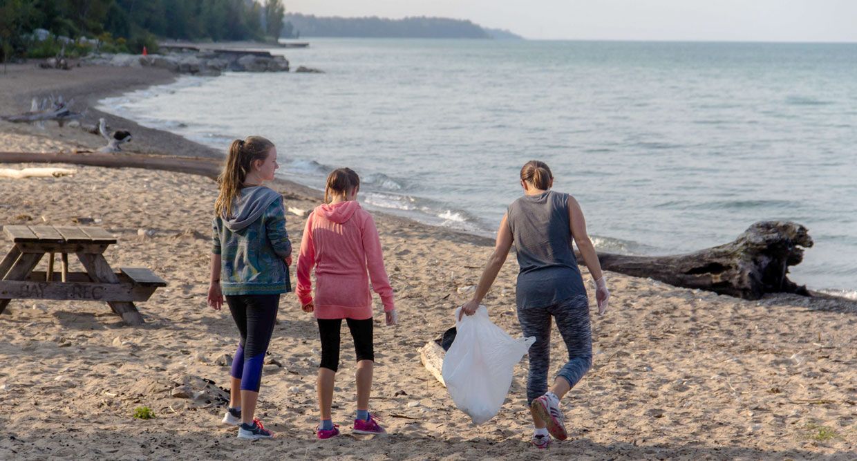 Photo by Jack Pal. Brandon J. Lemieux Memorial Beach Cleanup in Bayfield, Ontario, Canada on September 16, 2017.