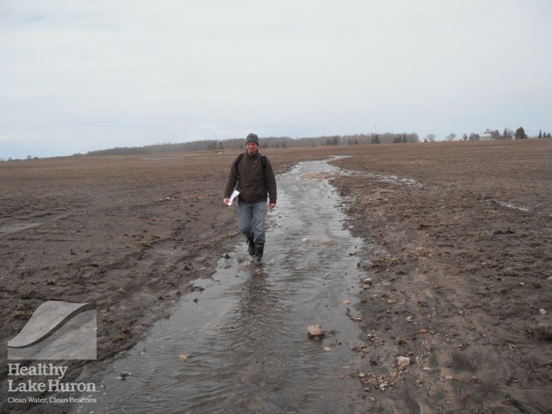 Field Erosion After Heavy Rain